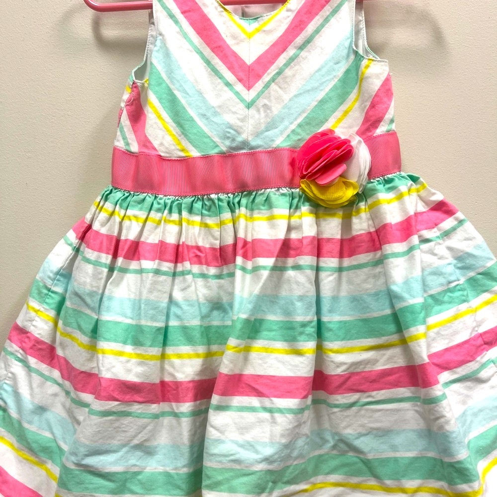 Colorful Striped Kids Dress